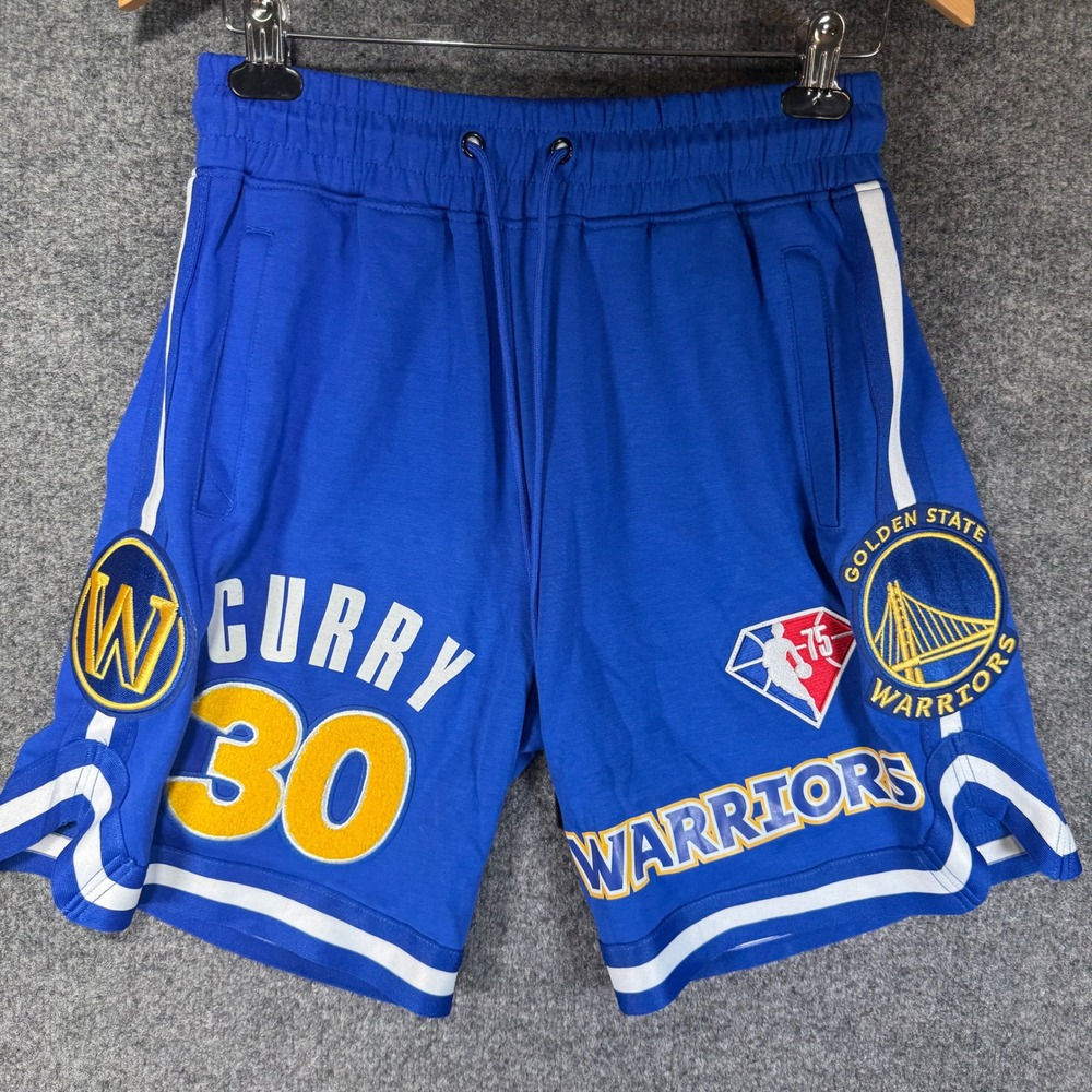 Pro Standard Golden State Warriors Shorts Mens Small Blue Stephen Curry NBA 75th